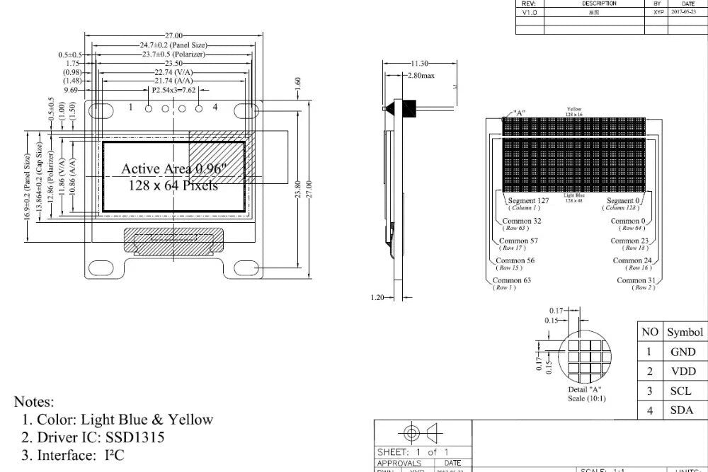 SSD1306 0.96 inch 128x64 OLED display image 3