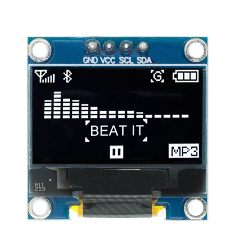 I2C 4-pin white OLED display