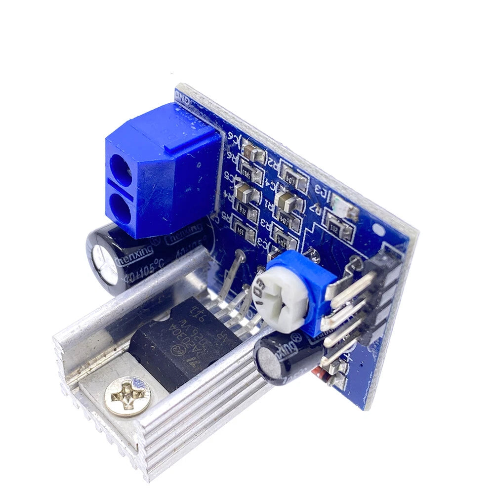 TDA2030A amplifier board component view