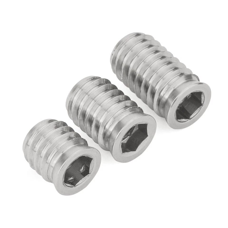 Hex drive stainless steel wood insert nuts