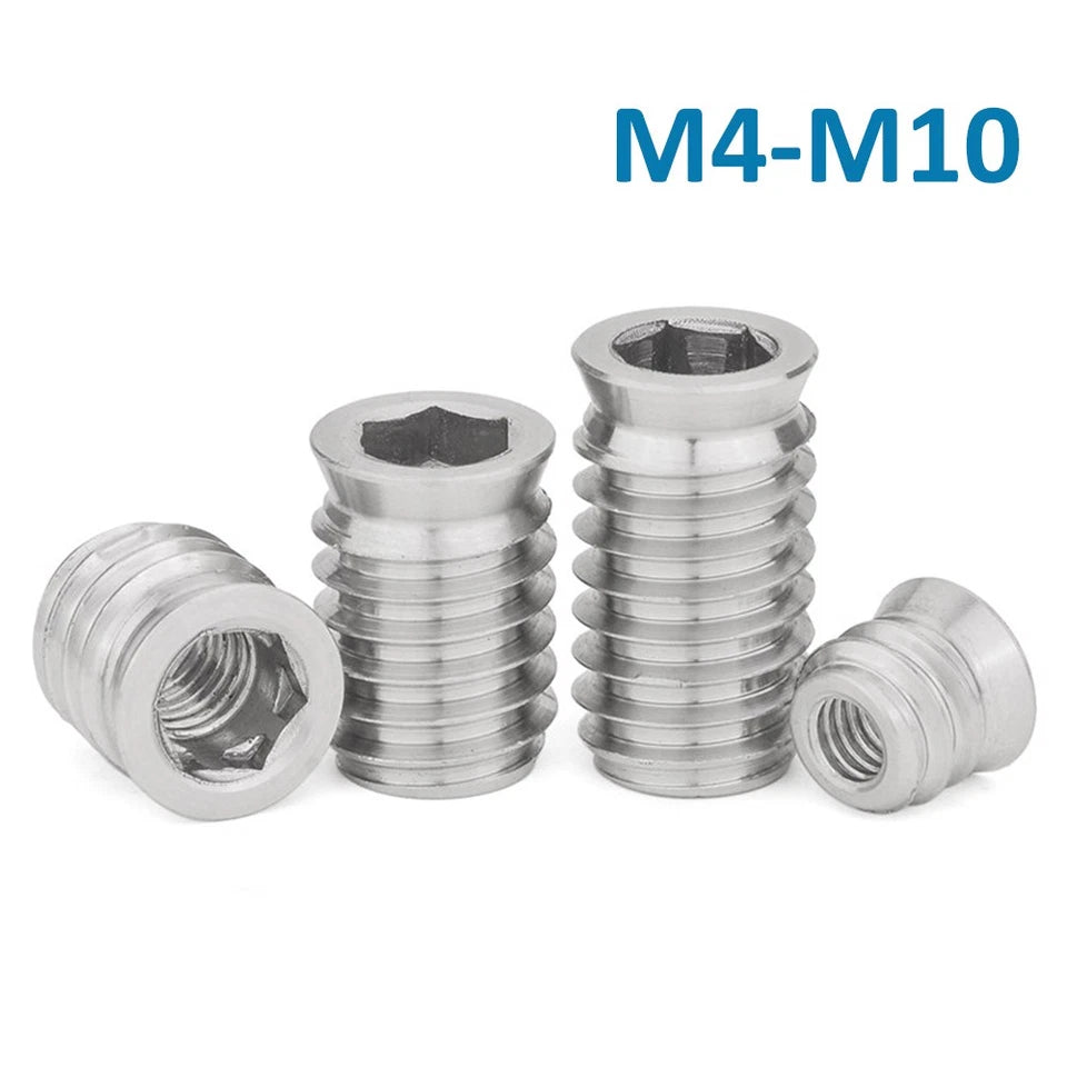 Threaded insert nuts for furniture fixing