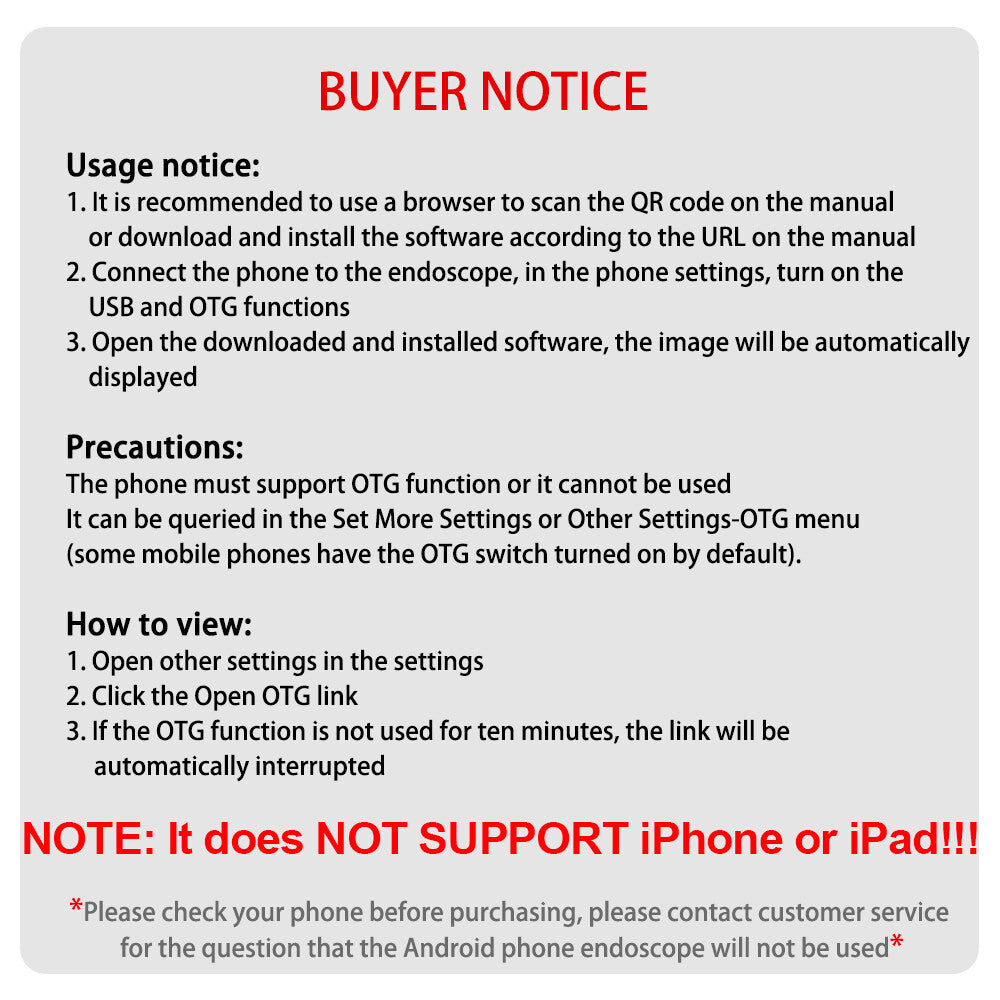 USB ear camera compatibility and setup notice