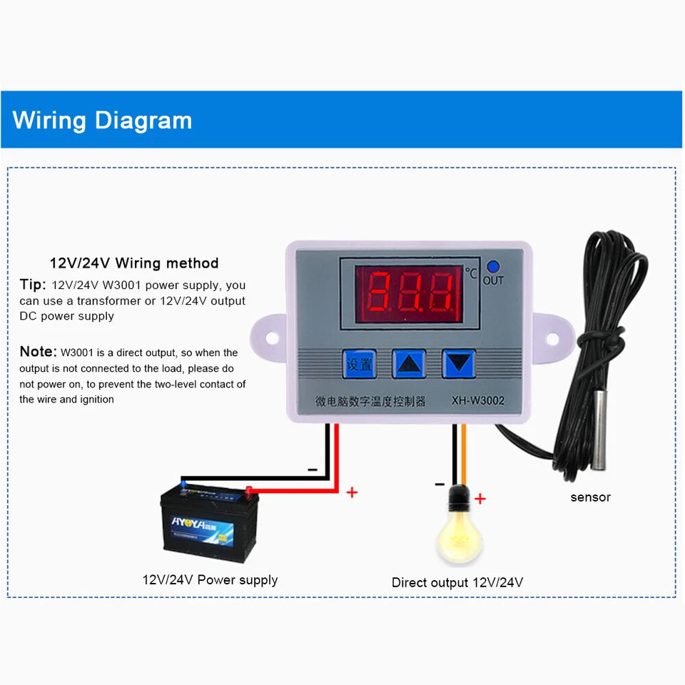 Temperature controller waterproof probe