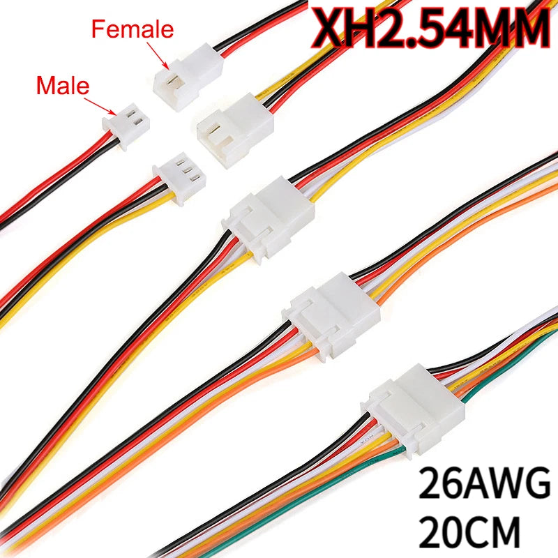 XH2.54mm male and female connector wire assortment